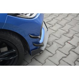Накладка сплиттер на передний бампер Вариант 4 на BMW 1 F20 M-Power рестайл